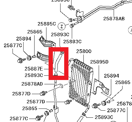Mitsubishi HOSE T M OIL COOLER LINE Part Number MR470183 Lings mitsubishi-hose-t-m-oil-cooler-line-part-number-mr470183-lings