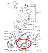 Load image into Gallery viewer, Mitsubishi ADJUSTER,FR SEAT SLIDE,LH | 6921A365
