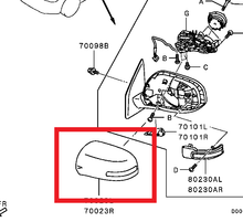 Load image into Gallery viewer, Mitsubishi COVER,DOOR MIRROR,OTR RH | 7632A014XA
