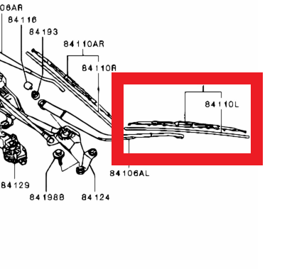 Mitsubishi BLADE ASSY,WINDSHIELD WIPE | 8250A128