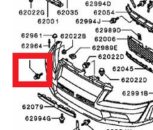 Load image into Gallery viewer, Mitsubishi  FLANGE BOLT 6X14,GRILL FIL | MB270644
