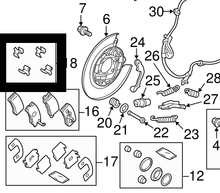 Load image into Gallery viewer, Mitsubishi CLIP KIT,RR BRAKE | MR493177
