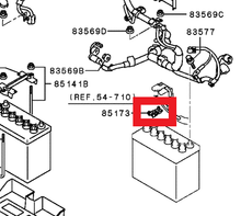 Load image into Gallery viewer, Mitsubishi TERMINAL,BATTERY | MU001364
