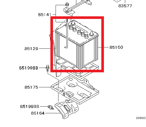 Mitsubishi BATTERY | MZ690089