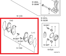 Load image into Gallery viewer, Mitsubishi PAD SET,FR BRAKE DISC | MZ690336
